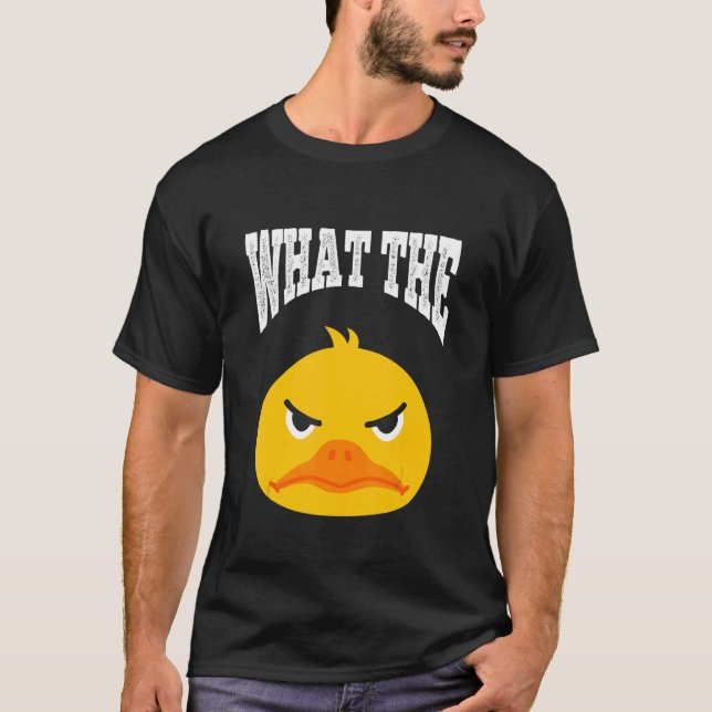 What The Duck Duck Morning Grouch Coffee Rubber Du T-Shirt (Front)
