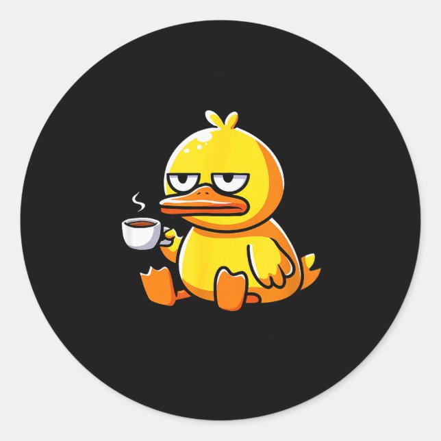 What The Duck Owner I Love Ducks Lover Funny Rubbe Classic Round Sticker (Front)