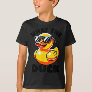 What The Duck Owner I Love Ducks Lover Funny Rubbe T-Shirt
