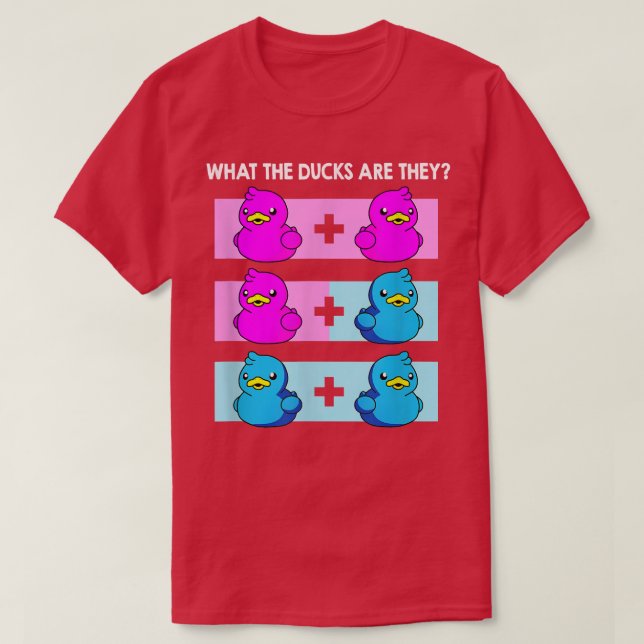 What The Ducks Are They Twins Gender Reveal Party  T-Shirt (Design Front)