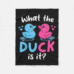 What The Ducks Is It Baby Gender Reveal Party Baby Fleece Blanket