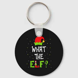 What The Elf Family Matching Funny Christmas Gift Key Ring