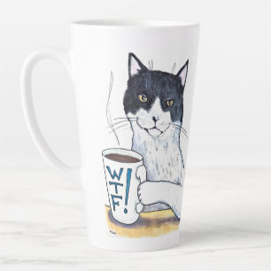What The Feline! Latte Mug