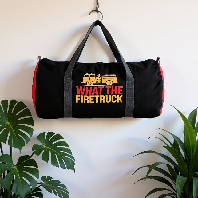 What The Firetruck Humourous Design Duffle Bag (Creator Uploaded)