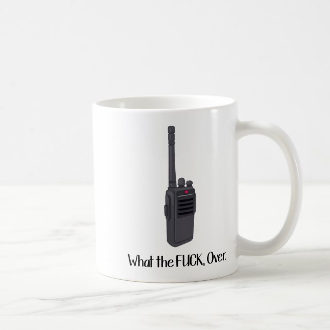 What The Fu.k Over Funny Walkie Talkie Icon  Coffee Mug (Right)