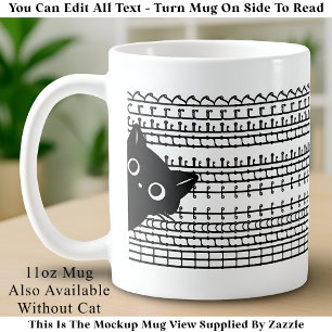 What The Heck Hidden Message & Cat, Funny Coffee Mug