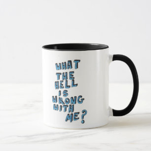 'What The Hell' Grunge Quote Mug