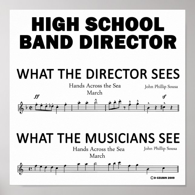 What the High School Band Sees Poster (Front)