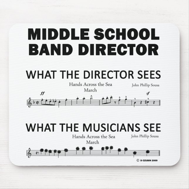 What the Middle School Band Sees Mouse Mat (Front)