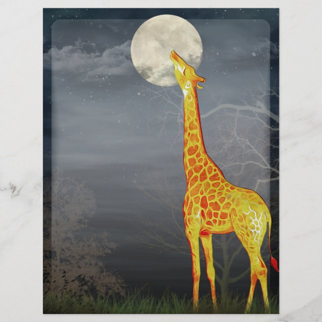 What the moon tastes like? Giraffe and Moon -Flyer Flyer (Front)