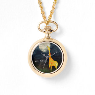 What the moon tastes like? Giraffe and Moon Watch