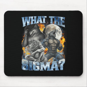 What The Sigma Cool Funny Alpha Wolf Werewolf Boot Mouse Mat