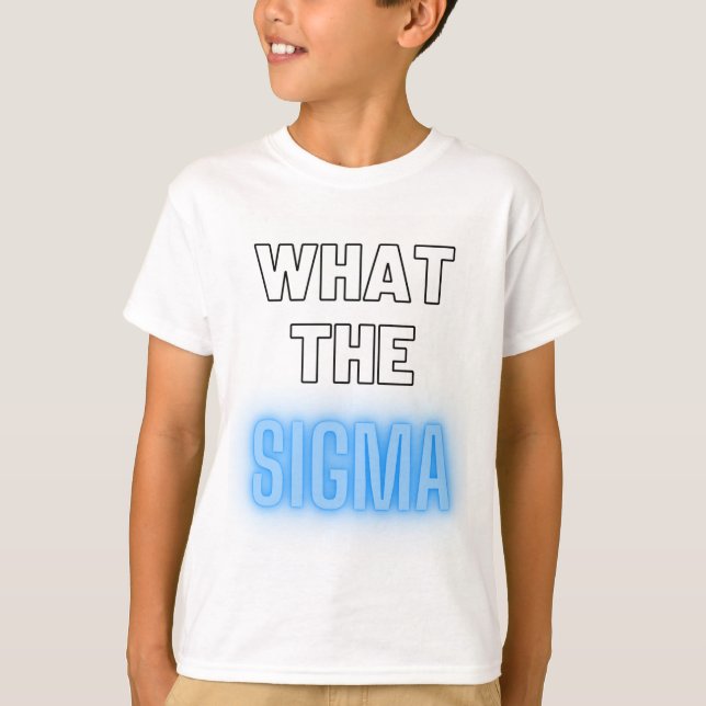 What the sigma gen alpha tshirt blue (Front)