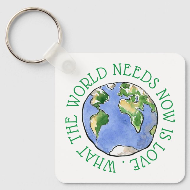 What the world needs now is love key ring (Front)