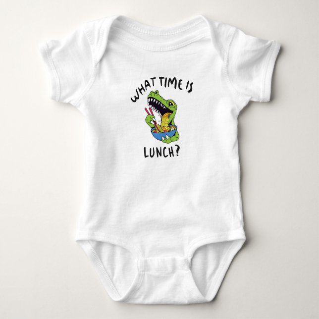 What time is lunch baby bodysuit (Front)