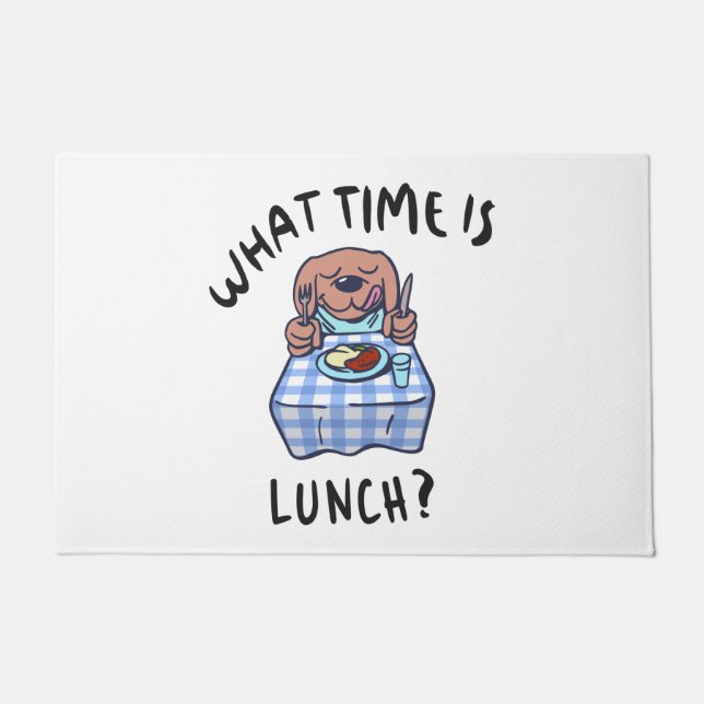 What time is lunch doormat (Front)