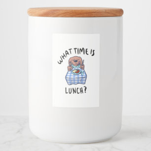 What time is lunch food label