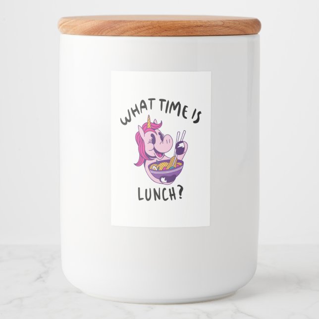 What time is lunch food label (Front)