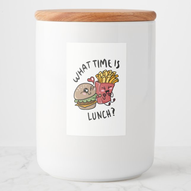 What time is lunch food label (Front)