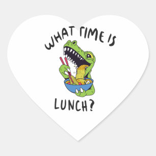 What time is lunch heart sticker
