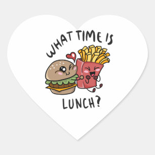 What time is lunch heart sticker
