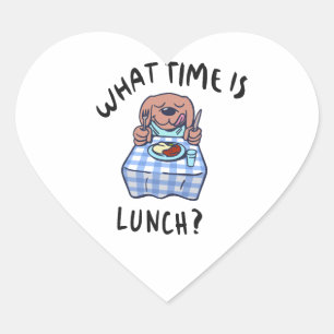 What time is lunch heart sticker