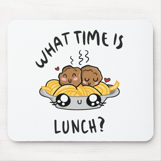 What Time Is Lunch Mouse Mat (Front)