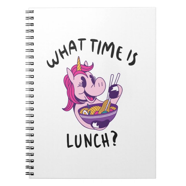 What time is lunch notebook (Front)