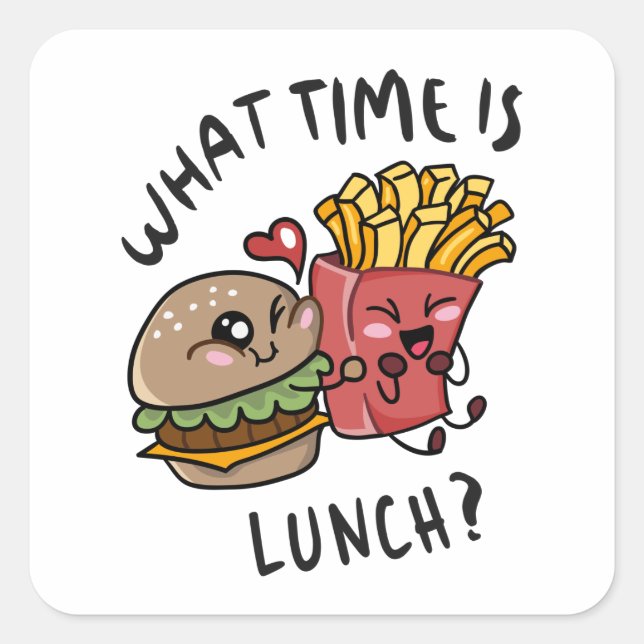 What time is lunch square sticker (Front)
