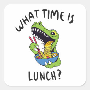 What time is lunch square sticker