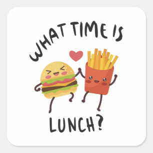 What time is lunch square sticker