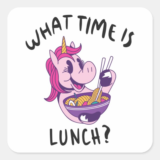 What time is lunch square sticker (Front)