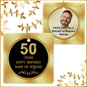 What to get a Man on His 50th Birthday? 50th Ceram Ceramic Ornament