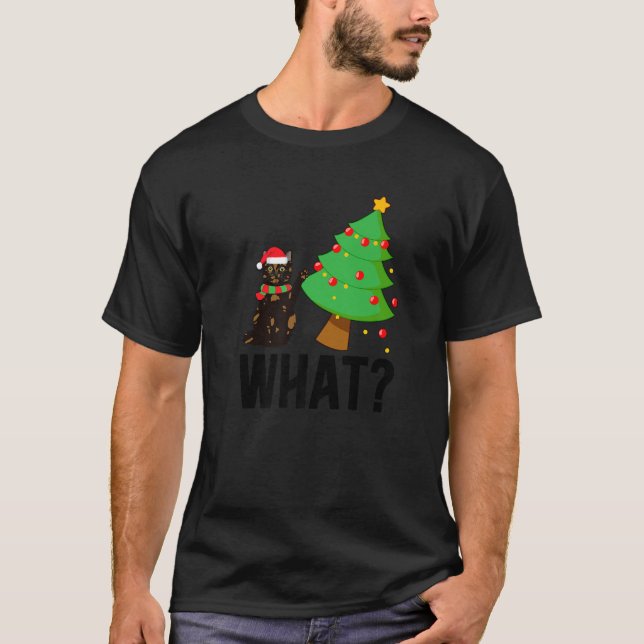 What Tortie Cat Christmas Tortoiseshell Cat Xmas P T-Shirt (Front)