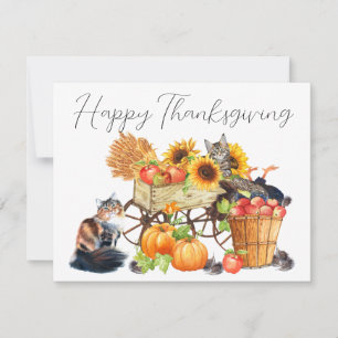 What Turkey? Innocent Cats Thanksgiving Invitation