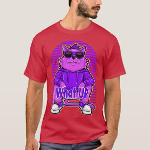 What UP Cool Lone Wolf Dog Sunglasses Street Hood T-Shirt