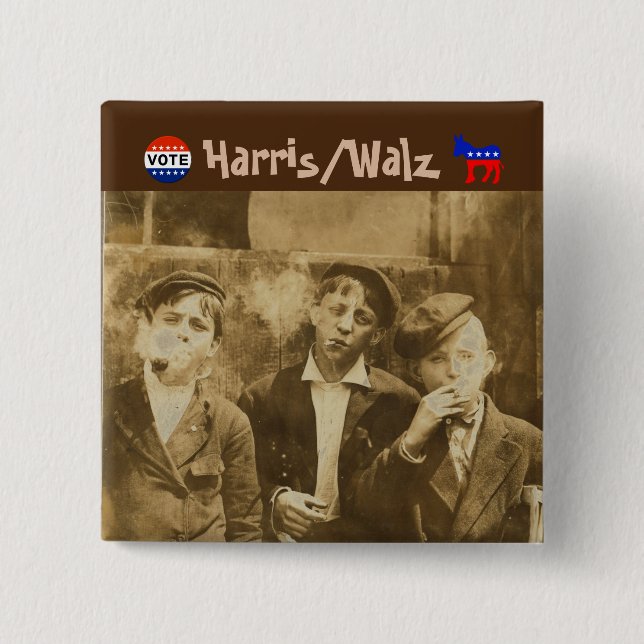 What? Vote Harris/Walz Button (Front)