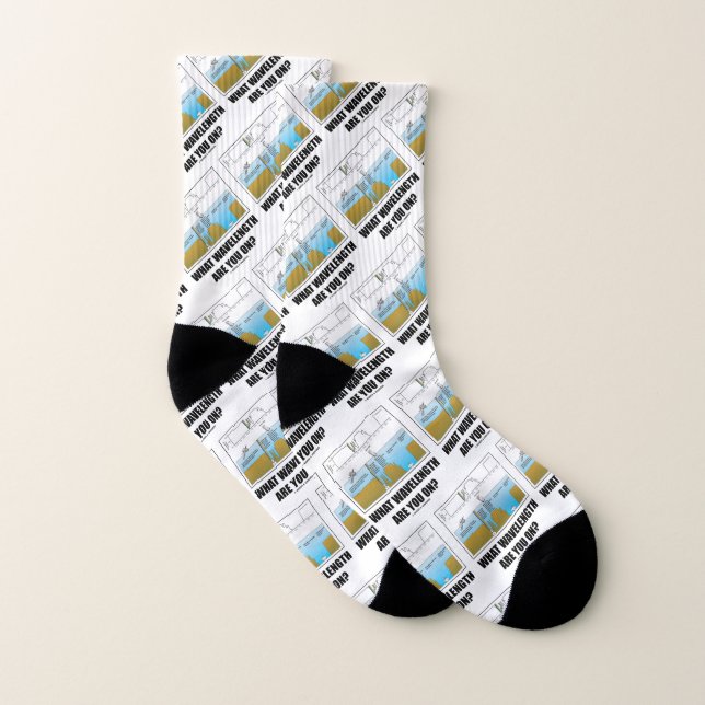 What Wavelength Are You On? Psychology Humor Socks (Pair)