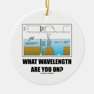 What Wavelength Are You On? (Psychology Humour) Ceramic Tree Decoration
