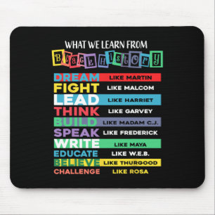 What We Learn From Black History African American  Mouse Mat