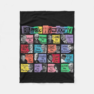 What We Learn From Black History Sticker Fleece Blanket