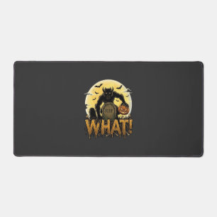 What Werewolf Pumpkin Tombstone Full Moon Desk Mat