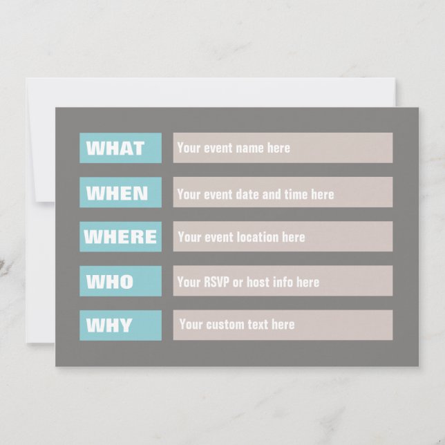 What When Where Invitation (Front)