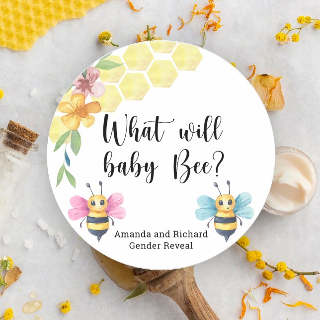 What will baby be classic round sticker (Creator Uploaded)