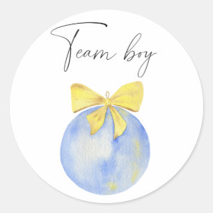 What will baby be team boy  classic round sticker