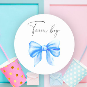 What will baby be team boy  classic round sticker