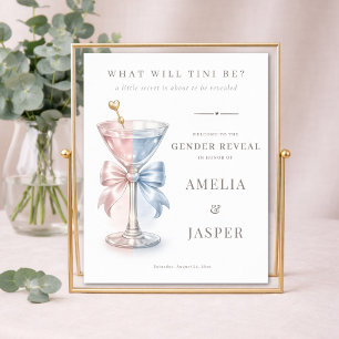 What Will Baby Be Watercolor Gender Reveal Welcome Poster