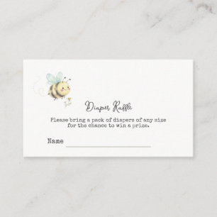 What Will Baby Bee? Gender Diaper Raffle Ticket Enclosure Card