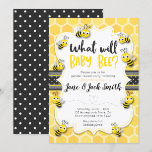 What Will Baby Bee   Gender Reveal   Baby Shower Invitation