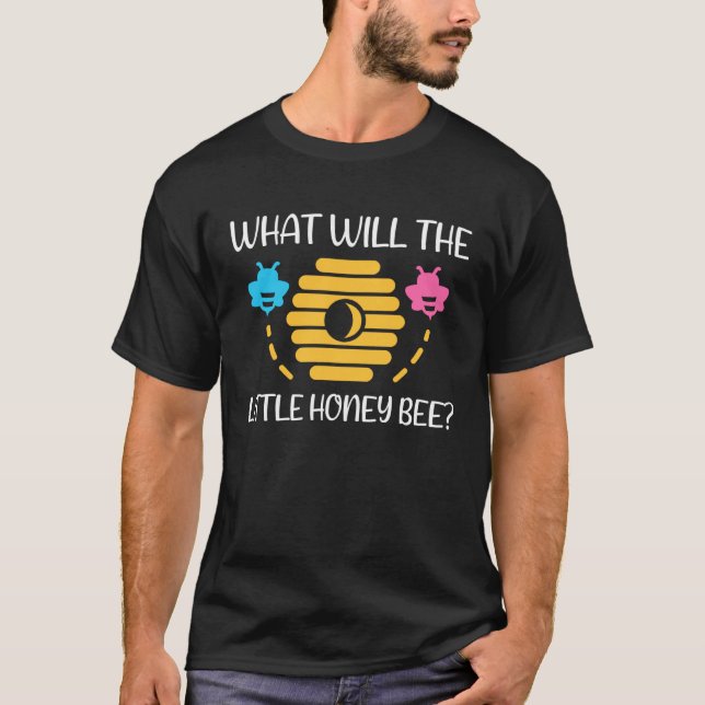What will Baby Bee Gender Reveal Boy Girl T-Shirt (Front)